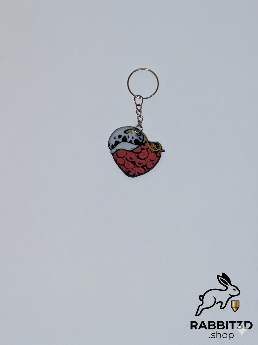 Llavero fruta corazon