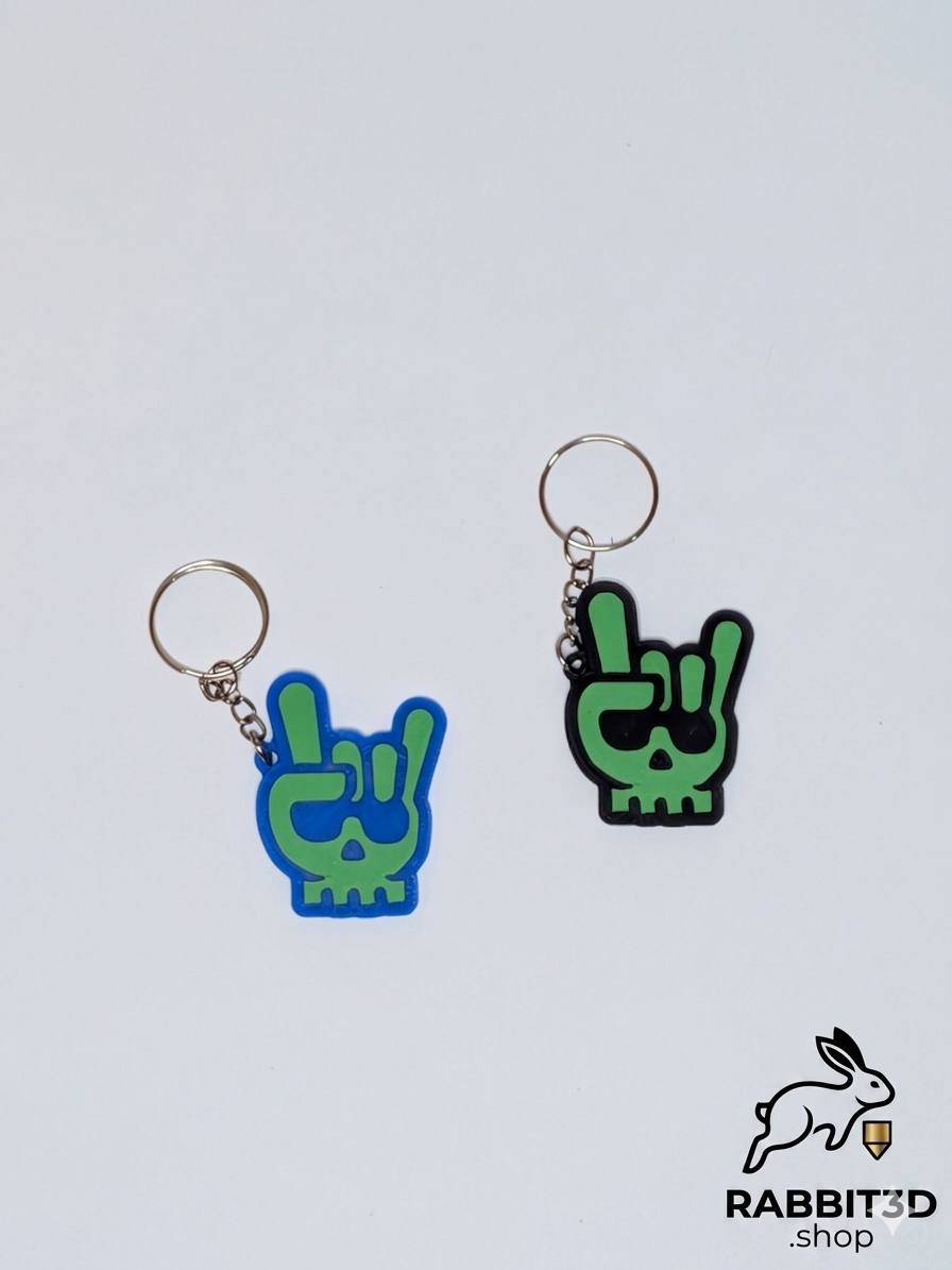 Llavero calavera rock